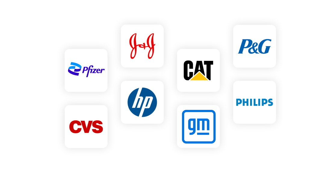 Brand icons for some of Smartsheet's clients