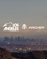 Multimedia PNG file for Archer Named Exclusive Air Taxi Partner For The Los Angeles Sports & Entertainment Commission, Will Serve As Official Los Angeles World Cup 2026 Host City Supporter And Official Partner For The Super Bowl LXI Host Committee