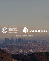 Multimedia PNG file for Archer Named Exclusive Air Taxi Partner For The Los Angeles Sports & Entertainment Commission, Will Serve As Official Los Angeles World Cup 2026 Host City Supporter And Official Partner For The Super Bowl LXI Host Committee