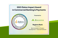 Datos Insights, a research and advisory firm working with the banking, insurance and securities industries, has recognized Regions as a gold winner of the 2025 Datos Impact Award for best innovation in product development.