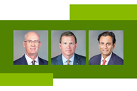 Regions Financial Corp. (NYSE:RF) is announcing that, following a 34-year career in the financial services industry, Ward Cheatham (left) will retire as head of Corporate Specialized Banking and a member of Regions’ Executive Leadership Team at the end of 2023. Regions’ current head of Capital Markets, Joel Stephens (center), has been named to succeed Cheatham, and the bank’s current head of Corporate and Institutional Markets, Rit Amin (right), will succeed Stephens. (Photo: Business Wire)