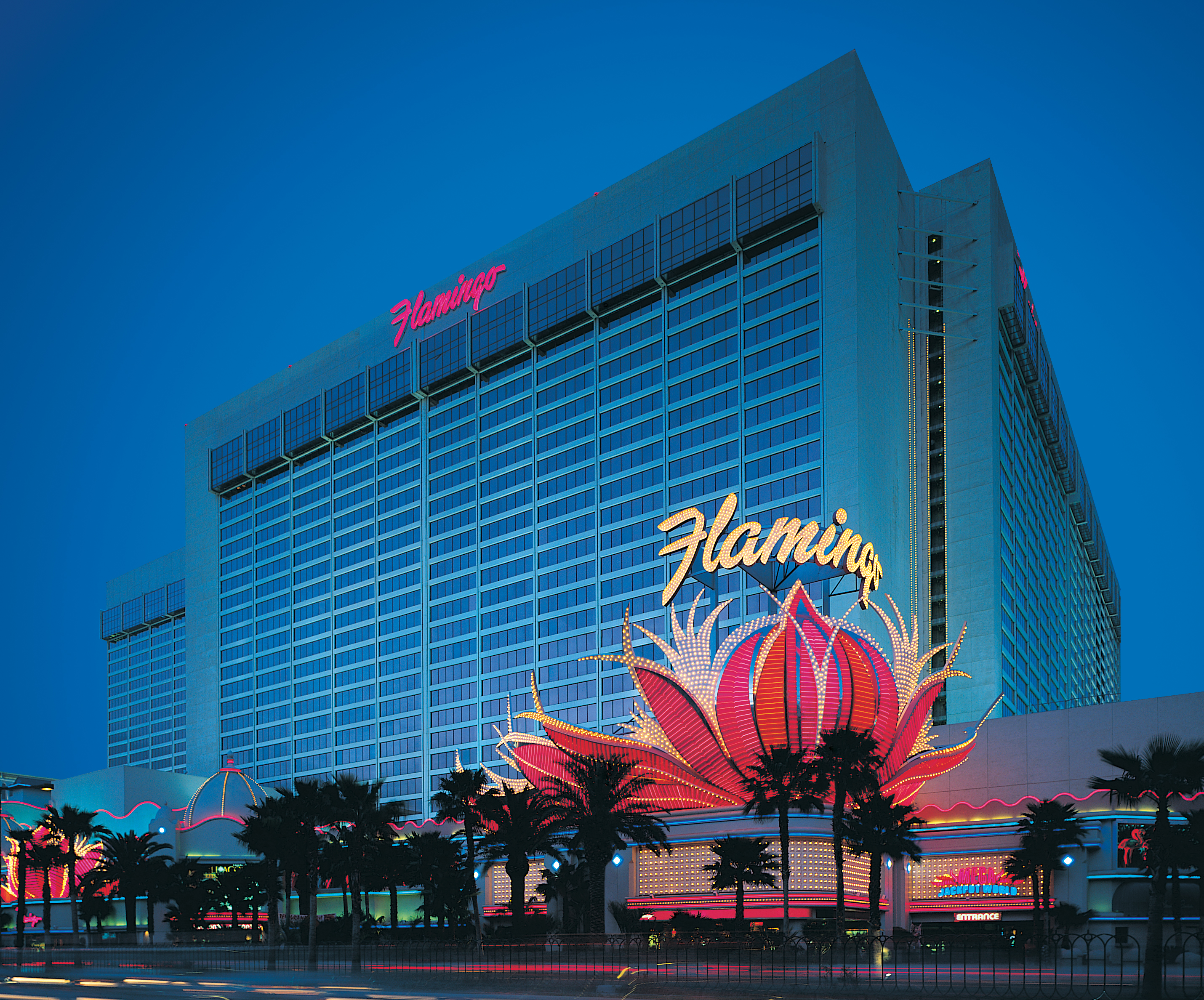 Flamingo Las Vegas hotel exterior and neon entrance