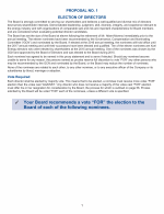 Proposal No. 1 - Election of Directors