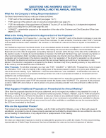 Questions and Answers about the Proxy Materials and the Annual Meeting