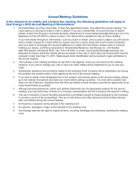 Annual Meeting Guidelines