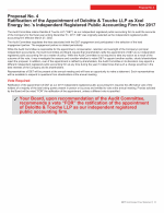 Proposal No. 4 - Ratification of the Appointment of Deloitte & Touche LLP as Xcel Energy Inc.'s Independent Registered Public Accounting Firm for 2017