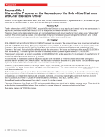 Proposal No. 5 - Shareholder Proposal on the Separation of the Role of Chairman and Chief Executive Officer