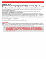 Proposal No. 3 - Ratification of the Appointment of Deloitte & Touche LLP as Xcel Energy Inc.'s Independent Registered Public Accounting Firm for 2018