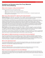 Questions and Answers about the Proxy Materials and the Annual Meeting