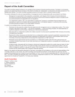 Report of the Audit Committee