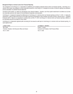 - Management Report on Internal Control Over Financial Reporting