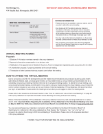 Notice of 2020 Annual Shareholders' Meeting