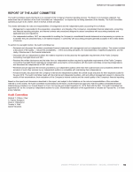 Report of the Audit Committee