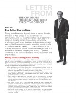 Letter from the Chairman, President and Chief Executive Officer