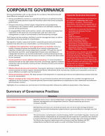 Summary of Governance Practices