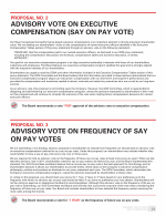 Proposal No. 2 - Advisory Vote on Executive Compensation (Say on Pay Vote)