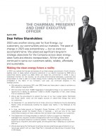 Letter from the Chairman, President and Chief Executive Officer