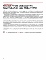 Proposal No. 2 - Advisory Vote on Executive Compensation (Say on Pay Vote)