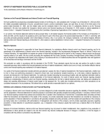 - Report of Independent Registered Public Accounting Firm