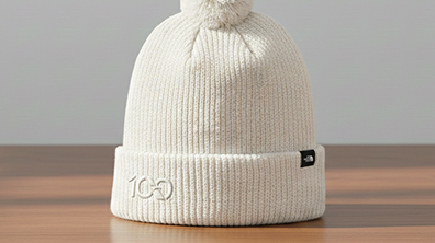 American Airlines centennial cream knit beanie