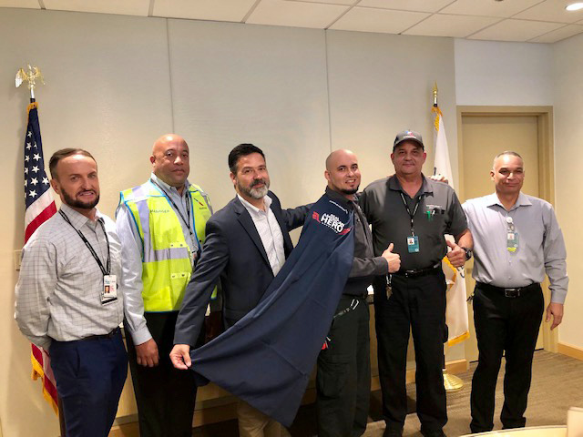 Late last year JC Liscano, VP of the MIA hub presented Real American Hero recipient Christian Perez with his commemorative cape.