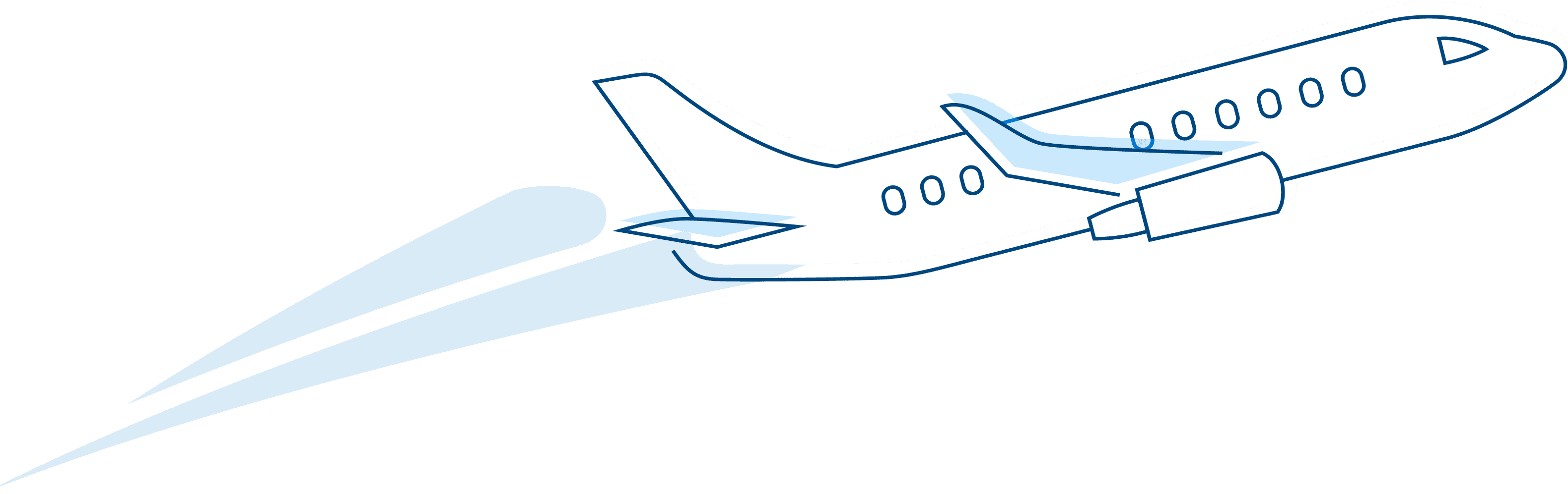 Illustration of an airplane taking off