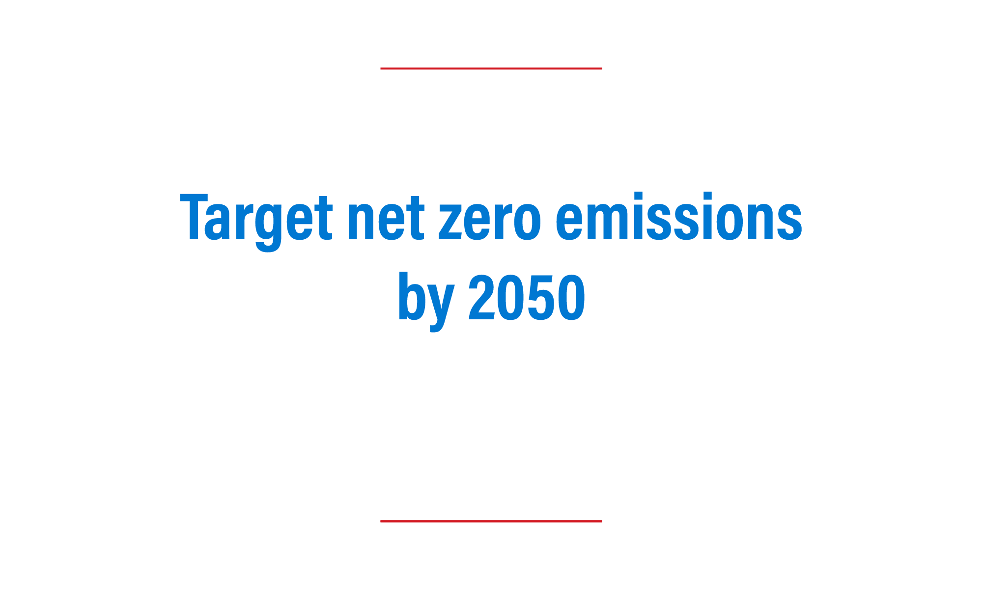 Target net zero emissions by 2050