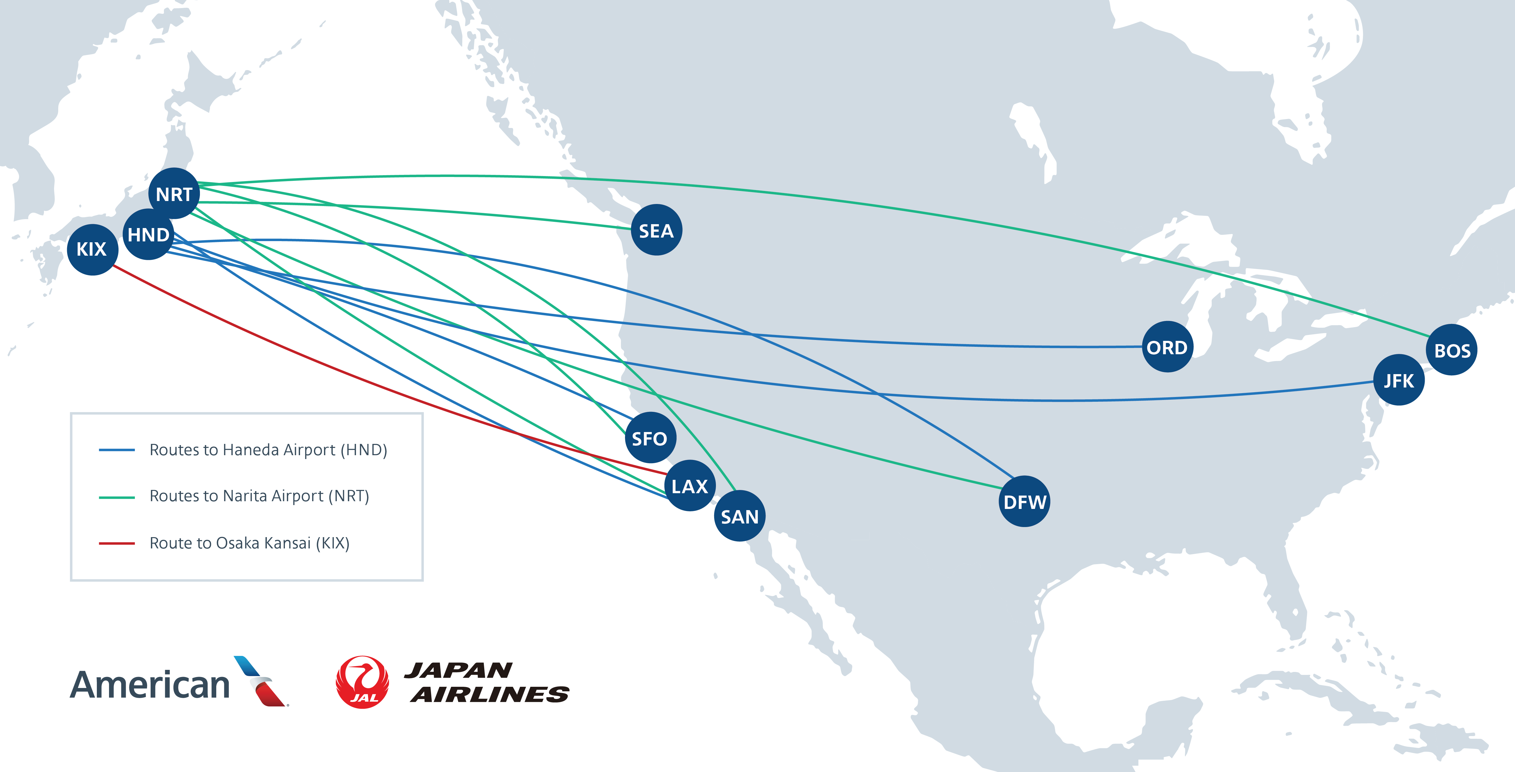 Flights from Tokyo to Las Vegas, NRT to LAS - Flight Routes